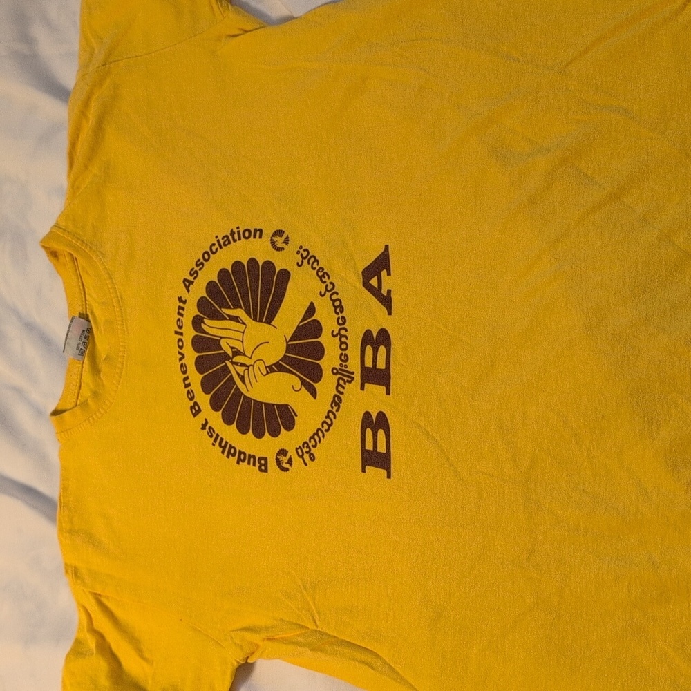 Yellow Buddhist Benevolent Association T-Shirt. Child Size XL or Women S Oregon - Picture 2 of 8